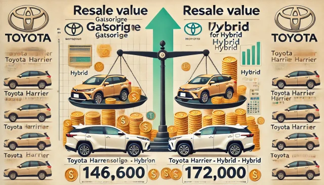 ハリアー ガソリンvsハイブリッド リセールバリューの違い